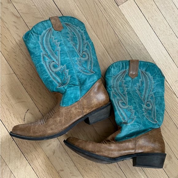 Coconuts by Matisse Shoes Coconuts Gaucho Teal Cowboy Boot Poshmark